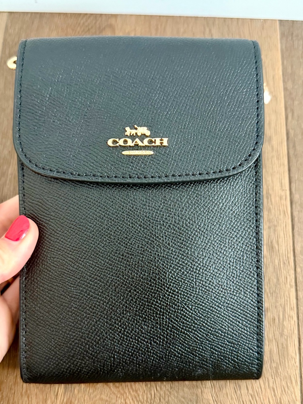 NWOT Coach Black Pebbled Crossbody Leather Bag